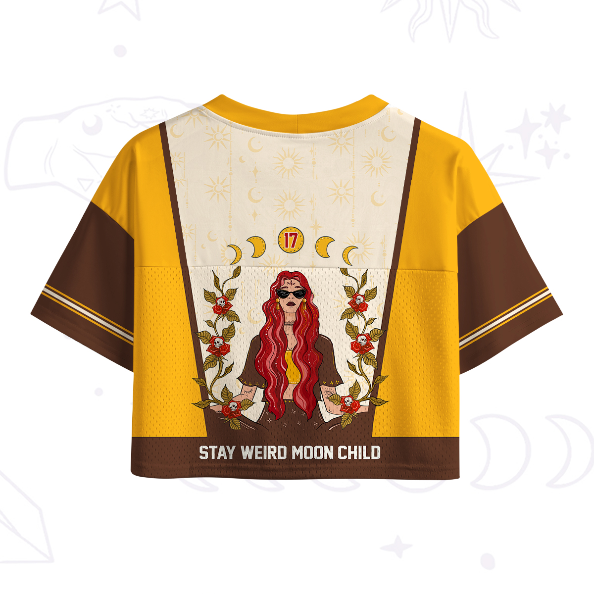 Purplehecate The Stay Wild Moon Child Oracle Card Crop Sports Jersey