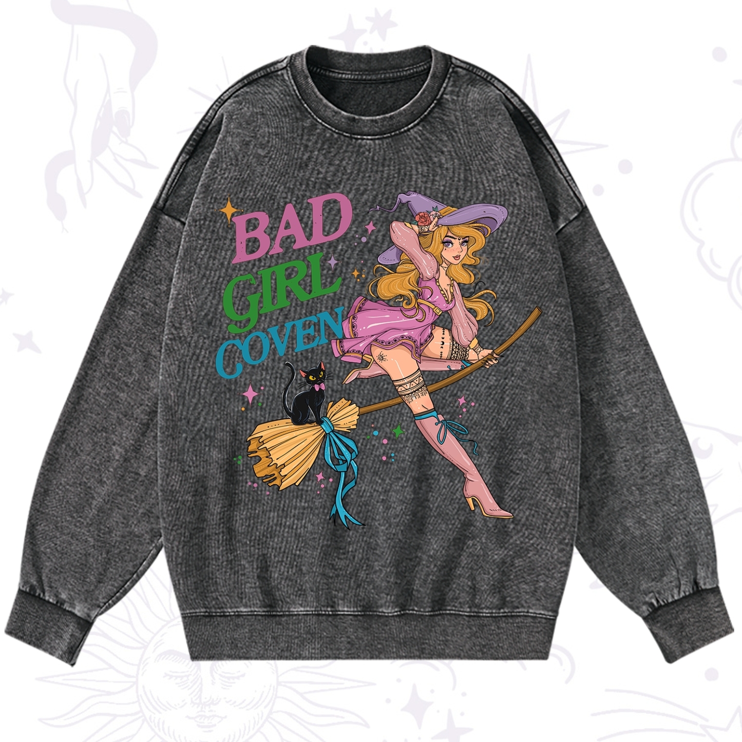 Purplehecate Bad Girl Coven Washed Sweatshirt