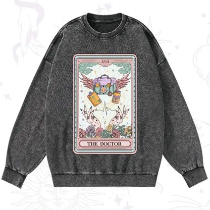 Purplehecate The Doctor Tarot Washed Sweatshirt