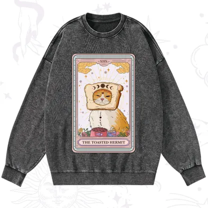 Purplehecate The Toasted Hermit Tarot Washed Sweatshirt