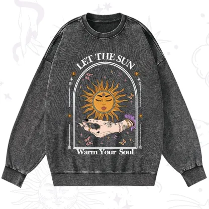 Purplehecate Let The Sun Warm Your Soul Washed Sweatshirt