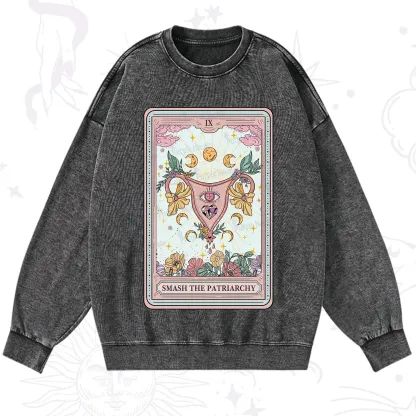 Purplehecate The Smash the Patriarchy Tarot Washed Sweatshirt