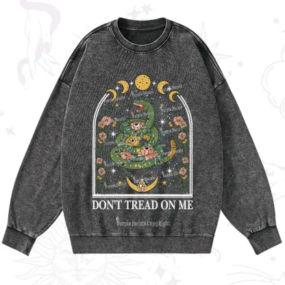 Purplehecate Don't Tread On Me Washed Sweatshirt