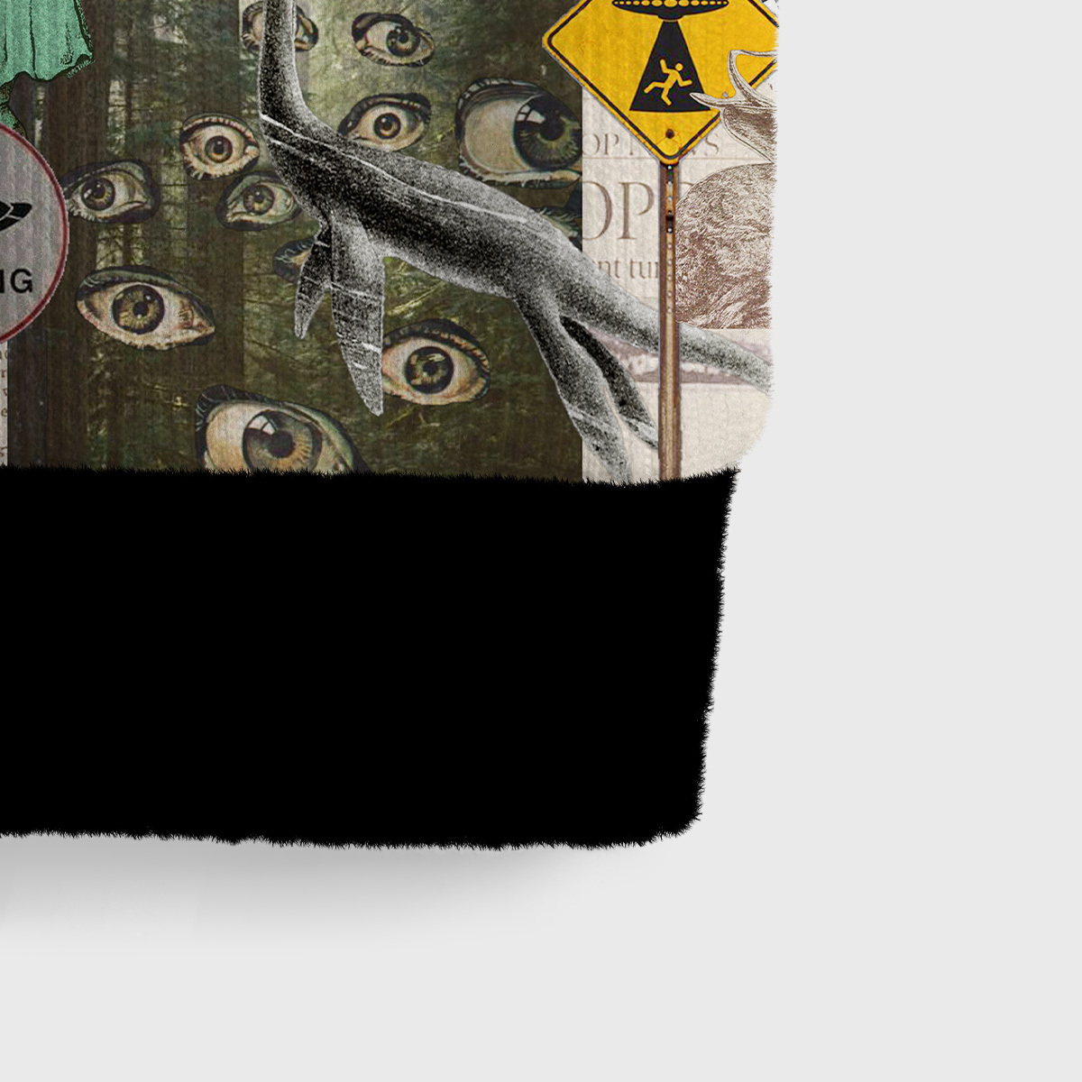 Purplehecate Cryptid Warning Collage Ugly Sweater Vest