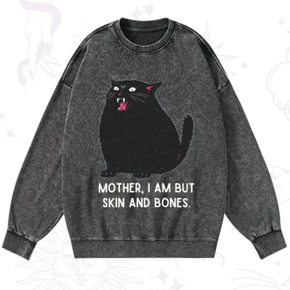Purplehecate Mom I Am But Skin And Bones Washed Sweatshirt