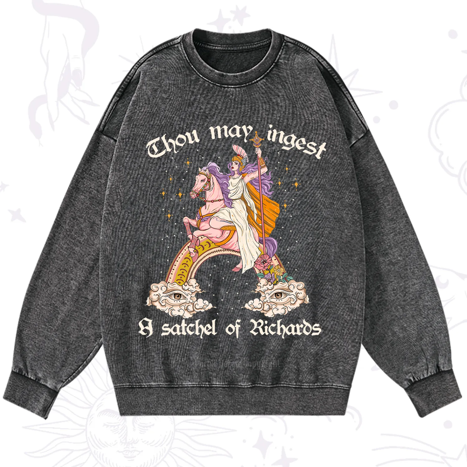 Purplehecate Thou may ingest a satchel of Richards Washed Sweatshirt