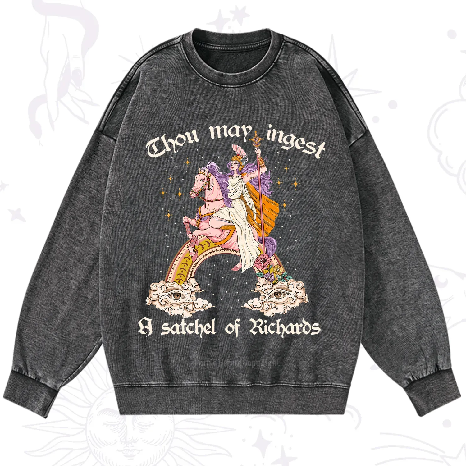 Purplehecate Thou may ingest a satchel of Richards Washed Sweatshirt