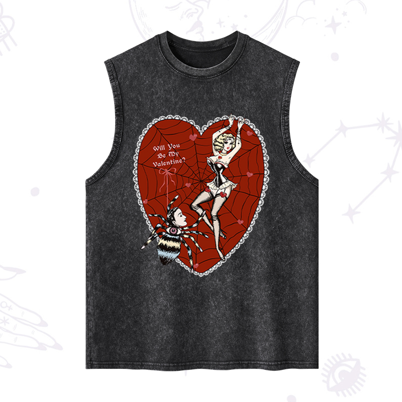 Purplehecate Will You Be My Valentine Washed Tank