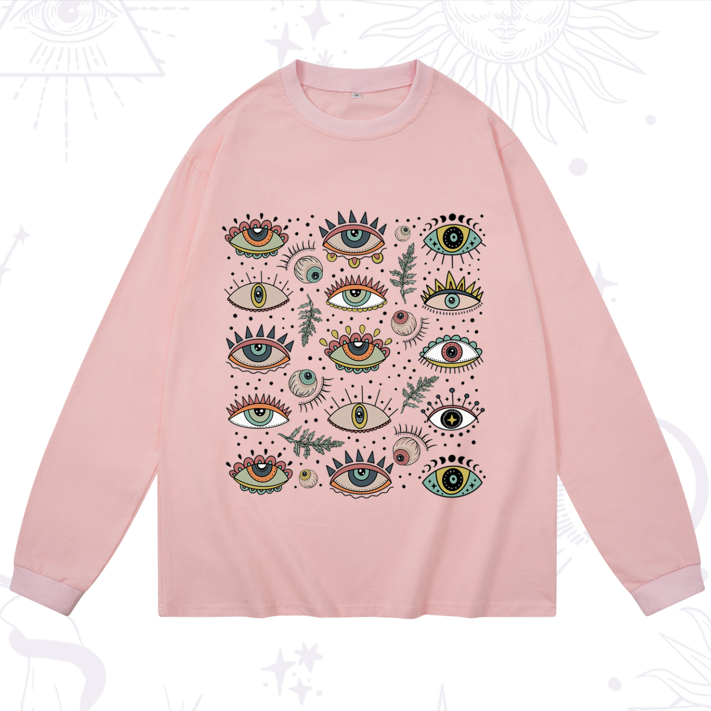 Purplehecate Evil Eye Array Long Sleeve T-Shirt