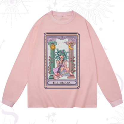 Purplehecate The Fashionable Medusa Tarot Card Long Sleeve T-Shirt