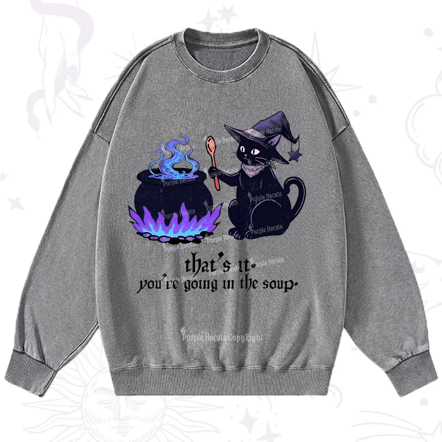 Purplehecate Trust Your Instincts Washed Sweatshirt