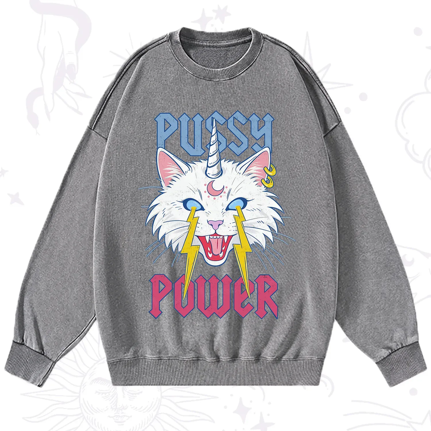 Purplehecate Pussy Power Washed Sweatshirt