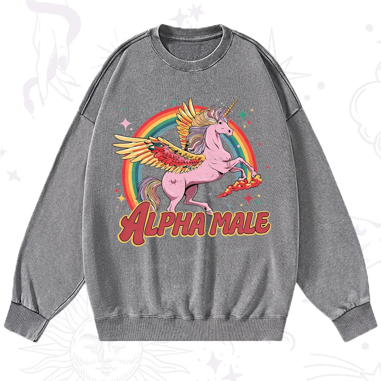 Purplehecate Alpha Male Washed Sweatshirt