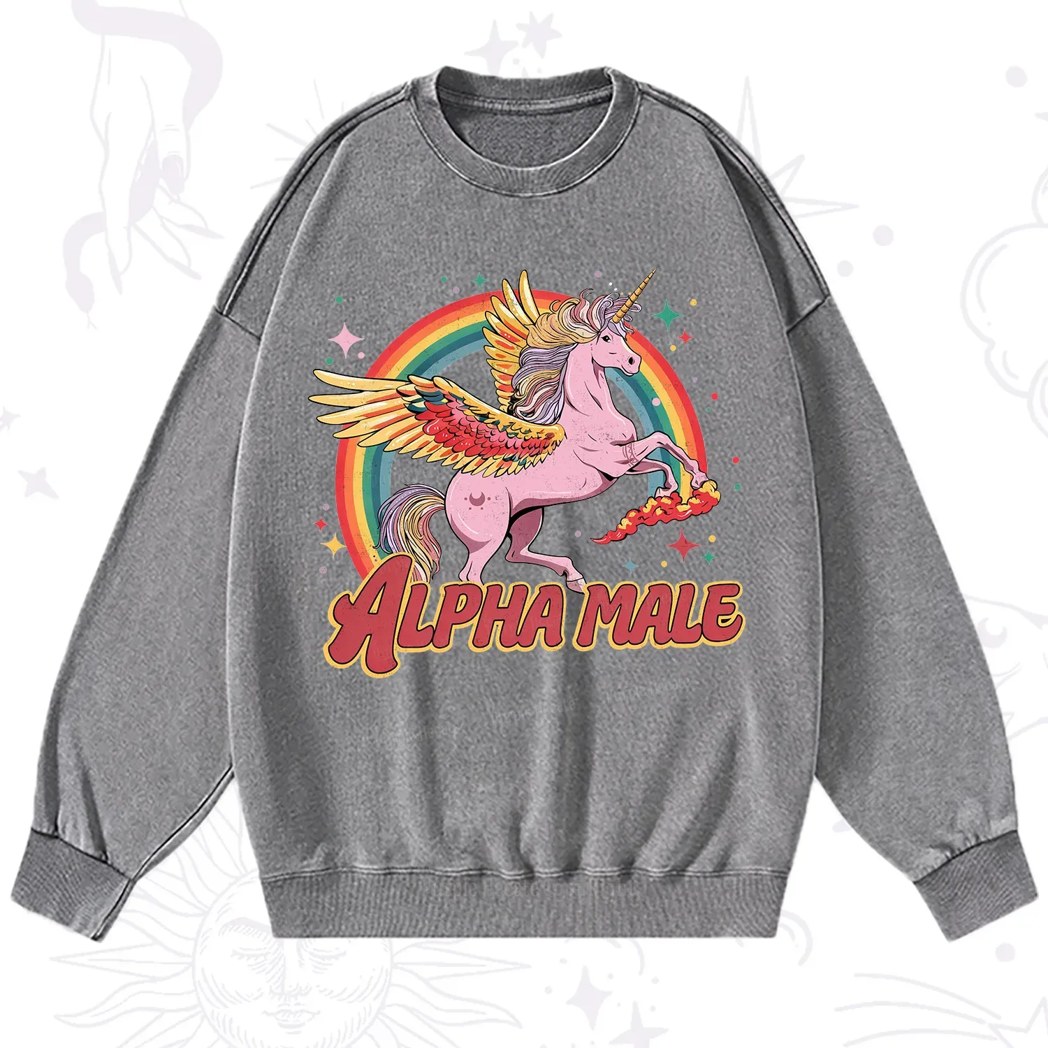 Purplehecate Alpha Male Washed Sweatshirt