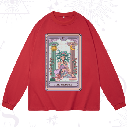 Purplehecate The Fashionable Medusa Tarot Card Long Sleeve T-Shirt