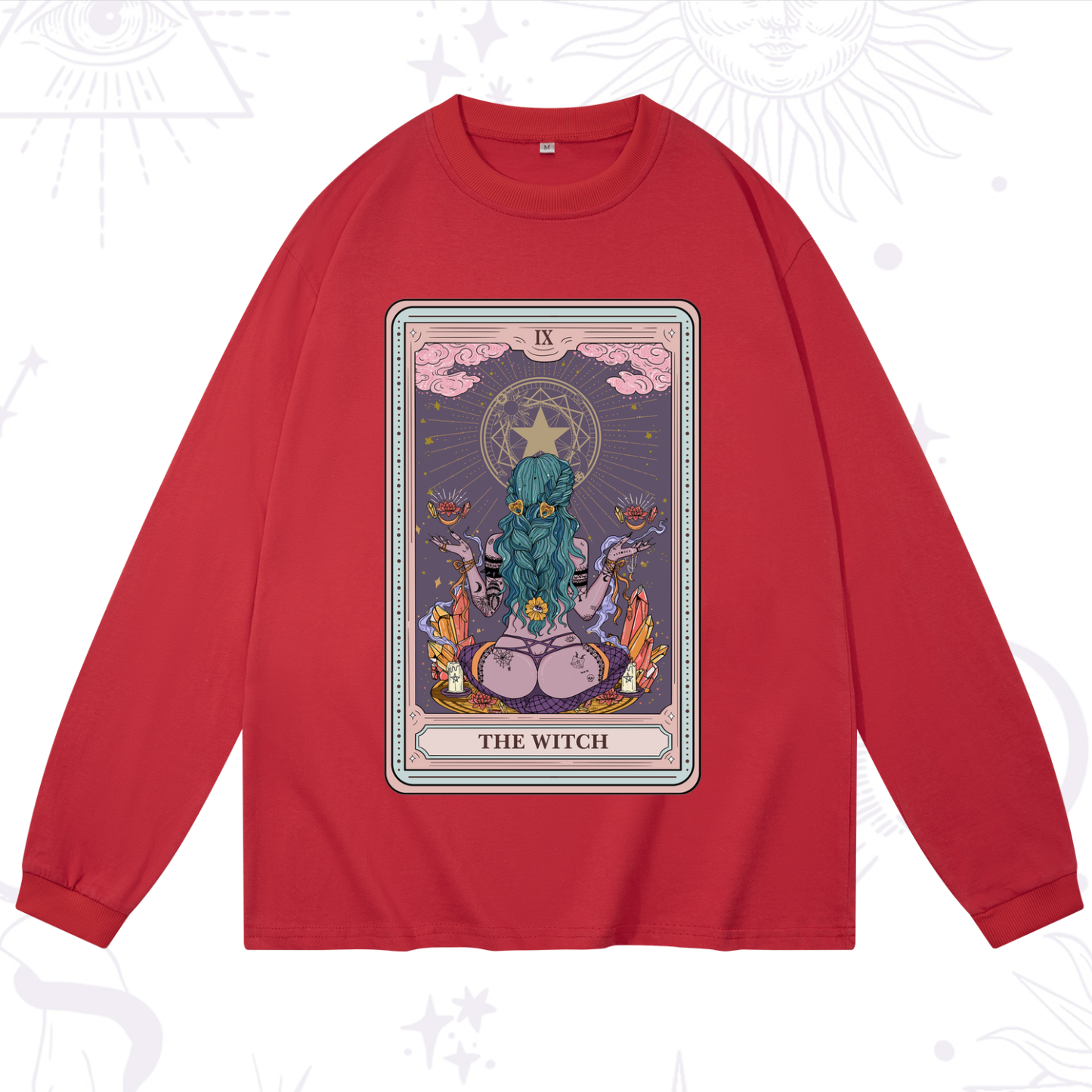 Purplehecate The Witch Tarot Card Long Sleeve T-Shirt