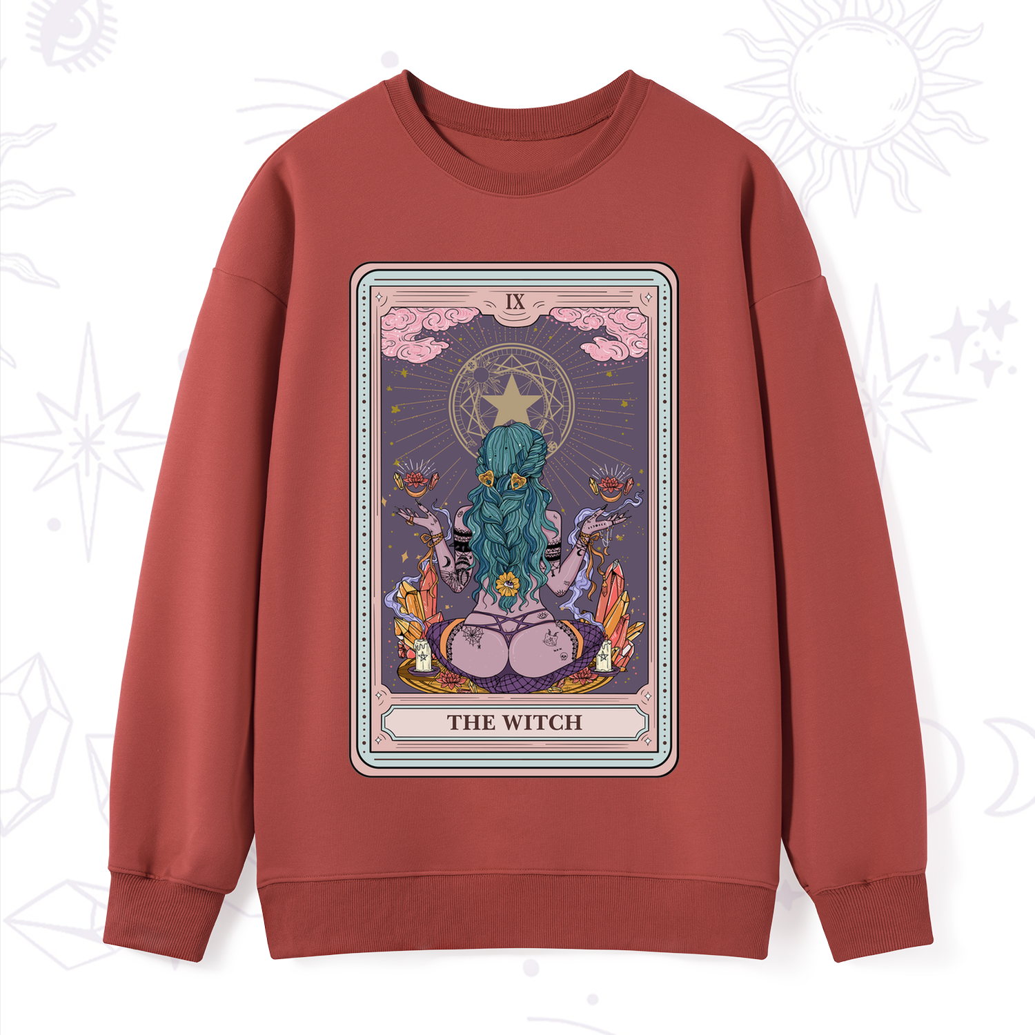 Purplehecate The Witch Tarot Card Sweatshirt