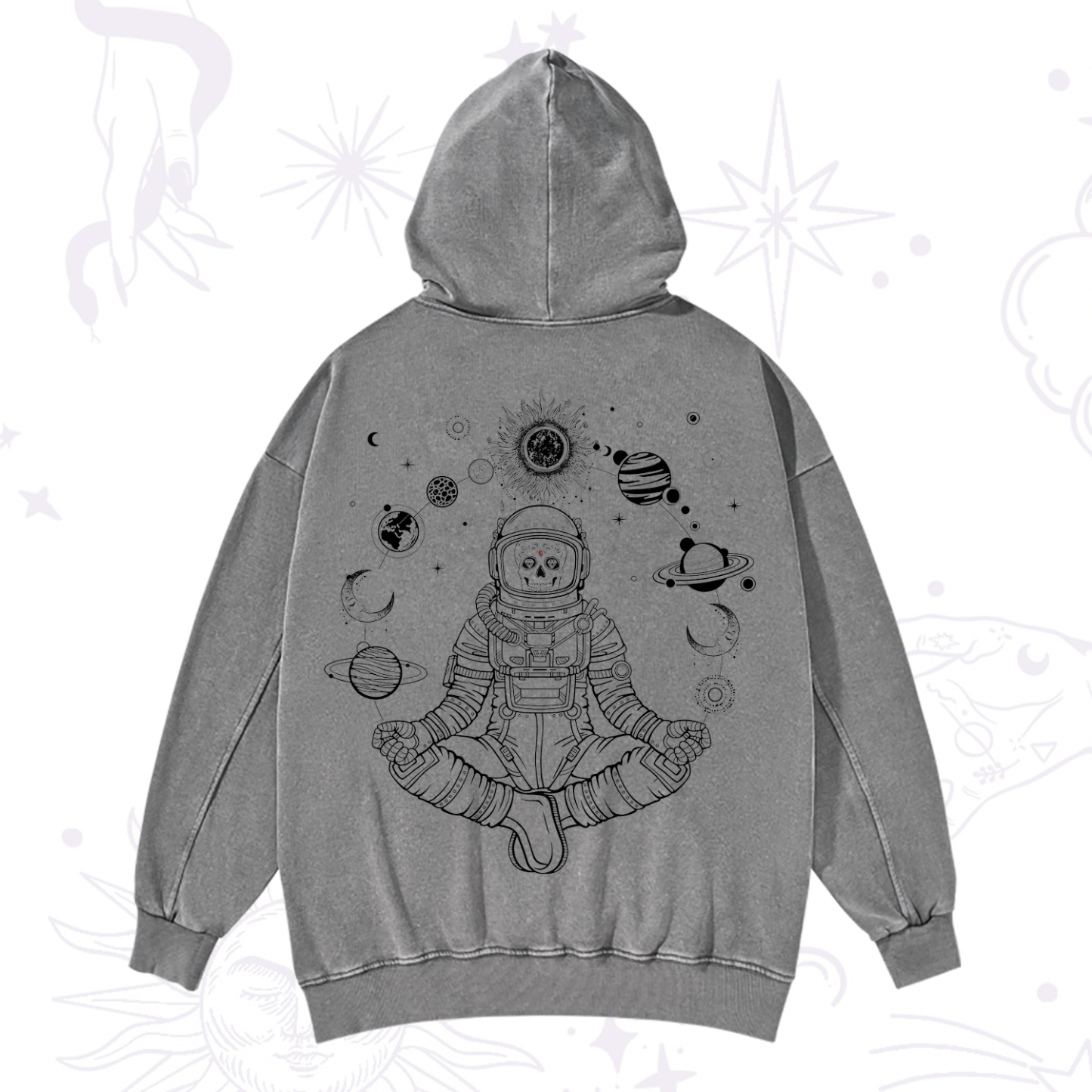 Purplehecate Cosmic Meditator Washed Hoodie
