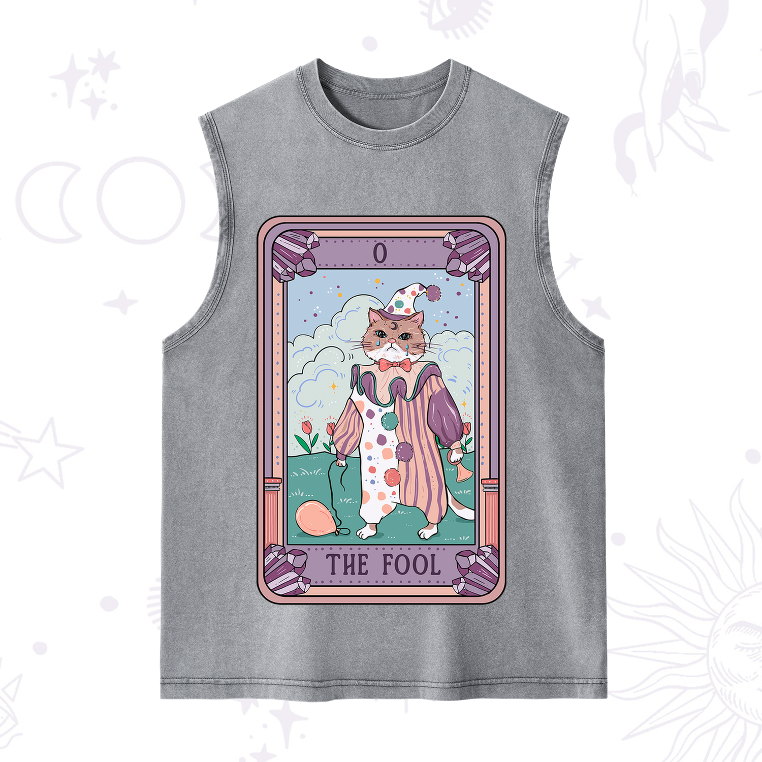 Purplehecate The Fool Tarot Card Washed Tank