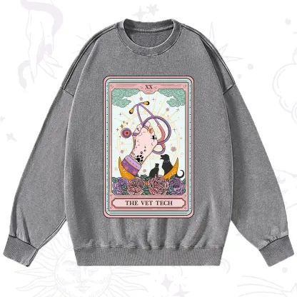 Purplehecate The Vet Tech Tarot Washed Sweatshirt