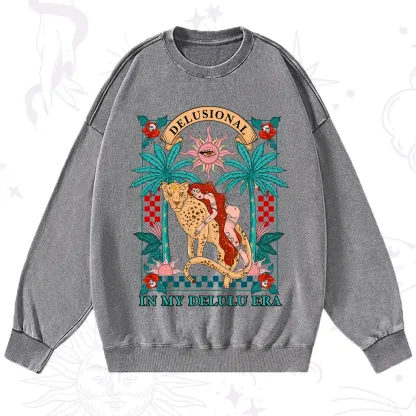 Purplehecate In My Delulu Era Washed Sweatshirt