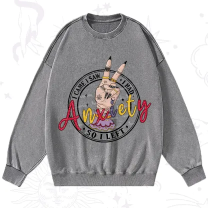 Purplehecate I Had Anxiety So I Left Washed Sweatshirt