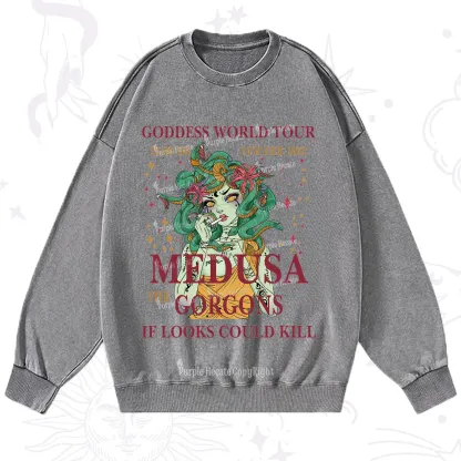 Purplehecate Medusa The Gorgons Washed Sweatshirt