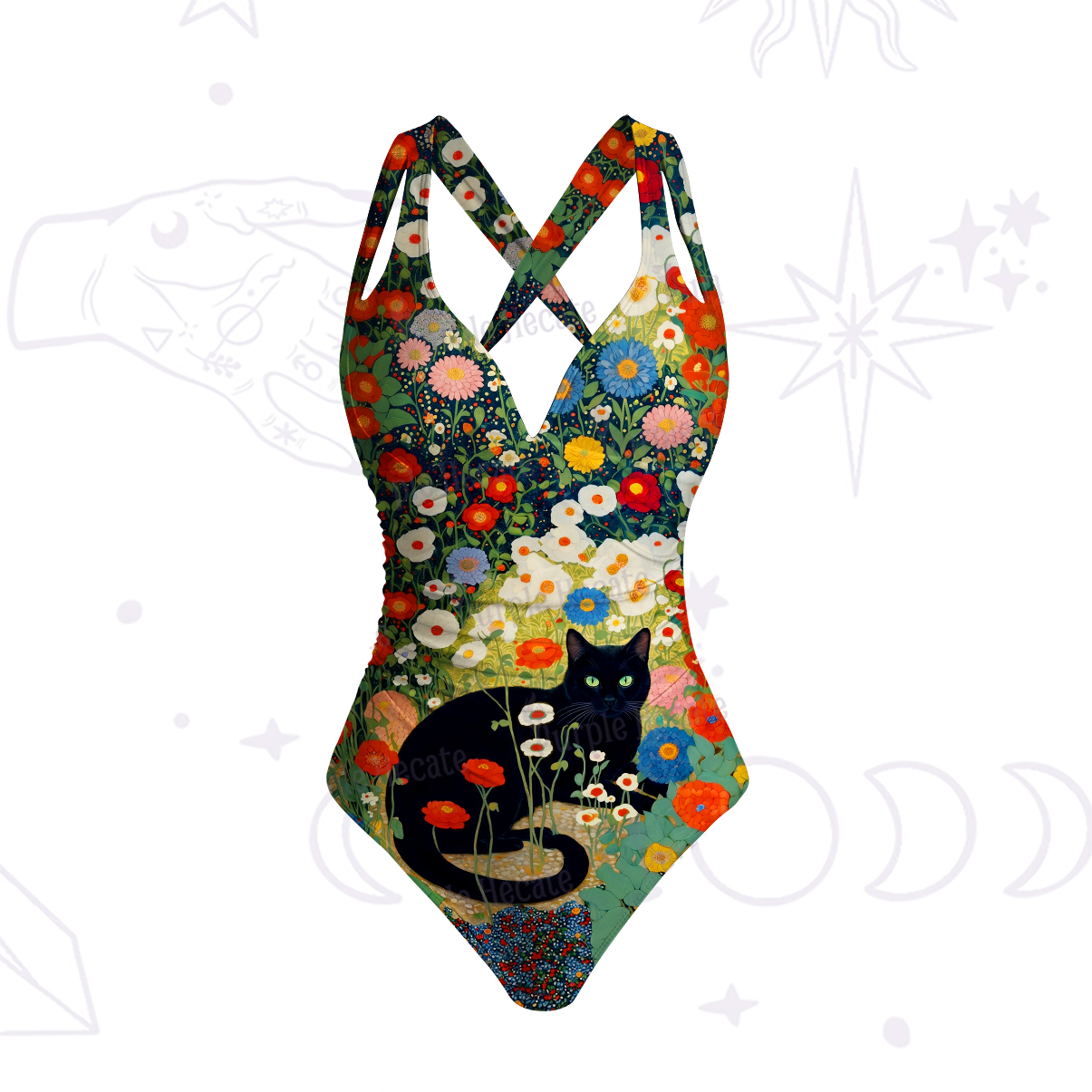 cate Vintage The Cat in Bloom One-Piece Swimsuit