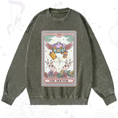 Purplehecate The Doctor Tarot Washed Sweatshirt
