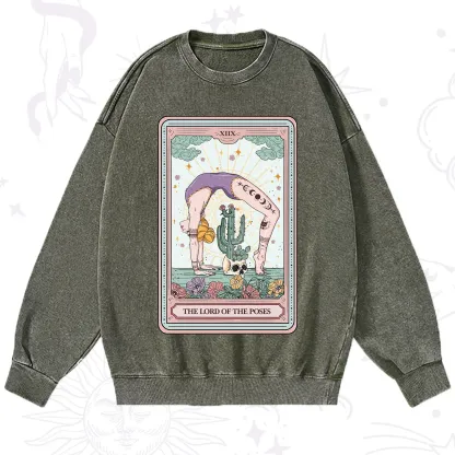 Purplehecate The Lord Of The Poses Tarot Washed Sweatshirt