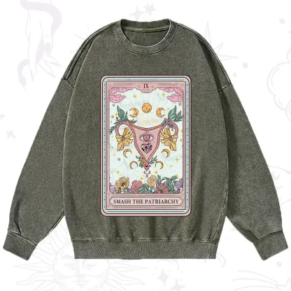 Purplehecate The Smash the Patriarchy Tarot Washed Sweatshirt