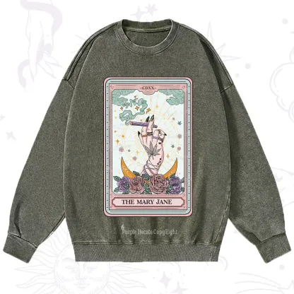 Purplehecate The Mary Jane Tarot Washed Sweatshirt