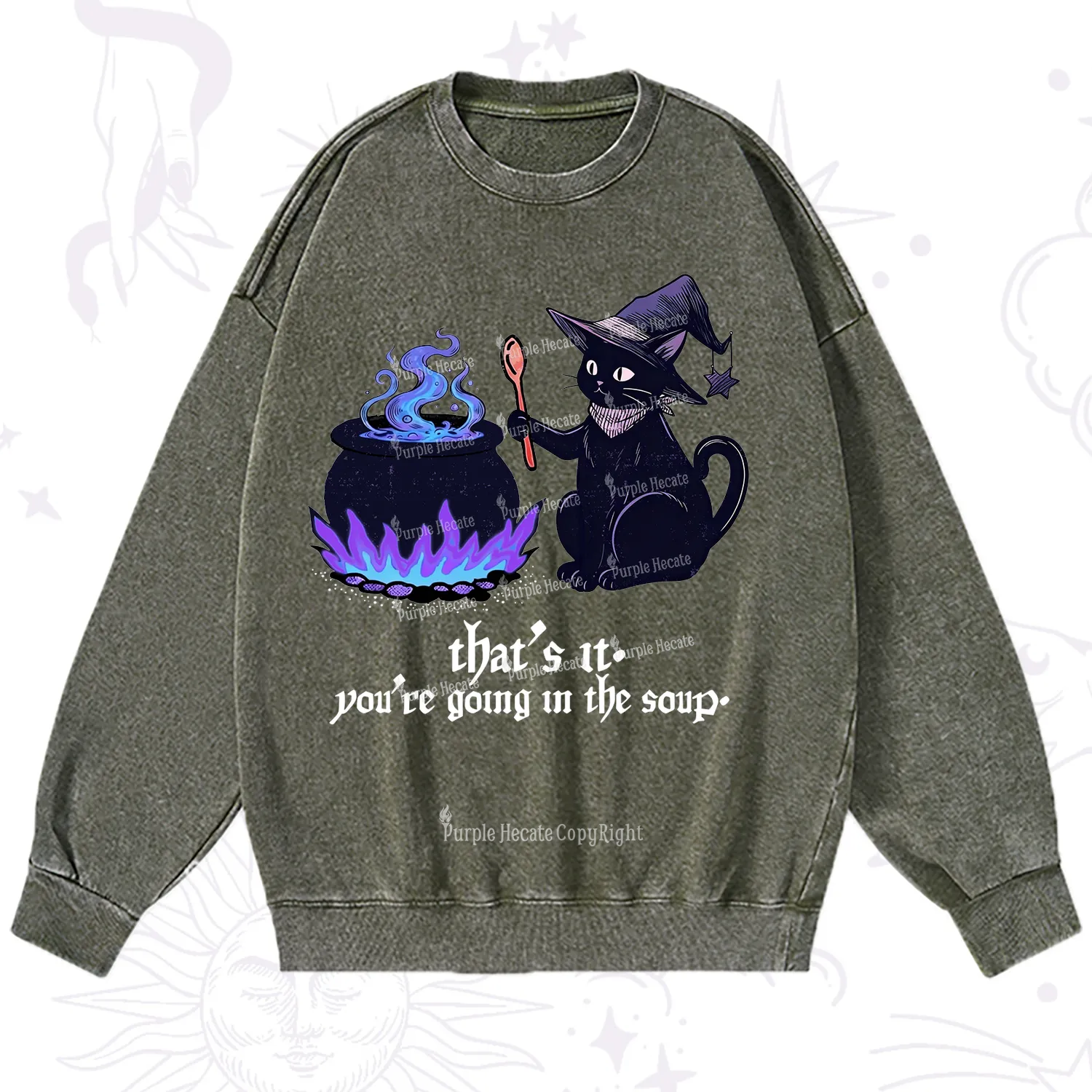 Purplehecate Trust Your Instincts Washed Sweatshirt