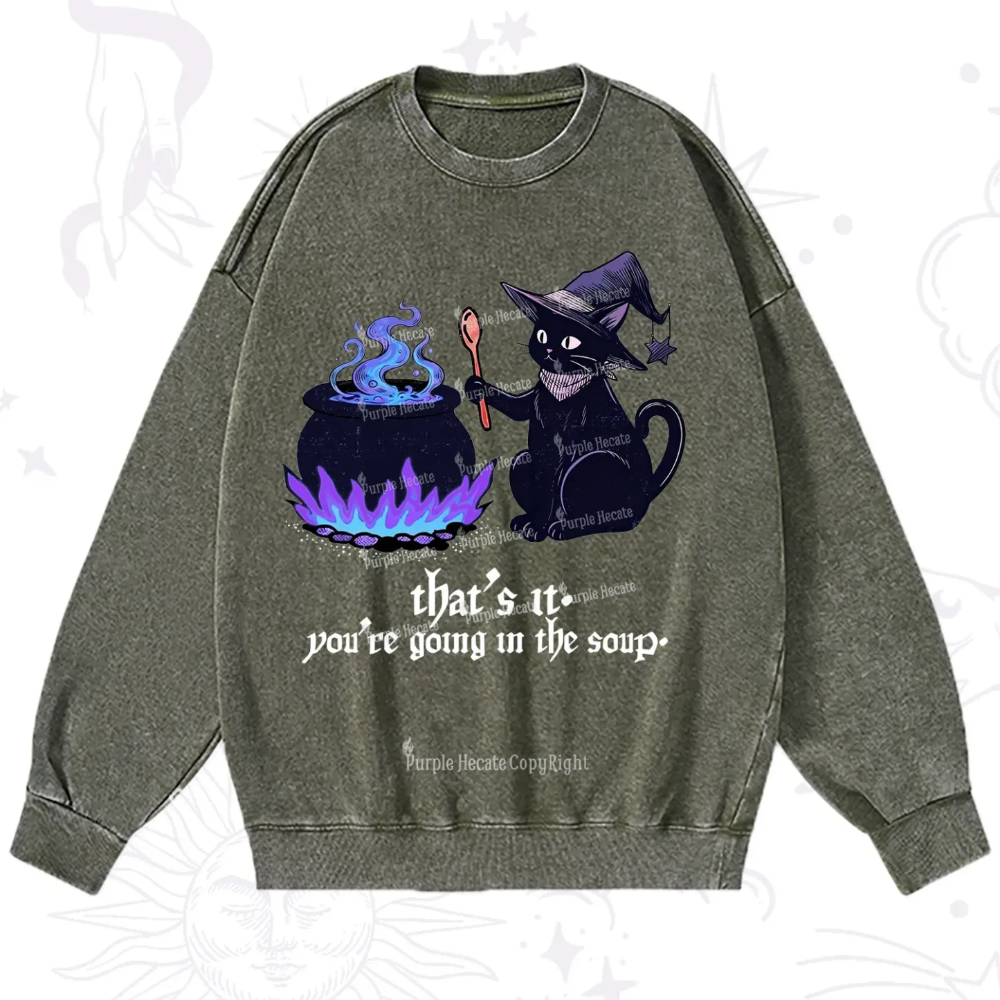 Purplehecate Trust Your Instincts Washed Sweatshirt