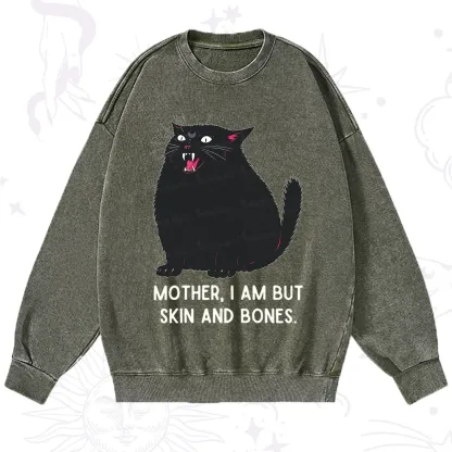 Purplehecate Mom I Am But Skin And Bones Washed Sweatshirt