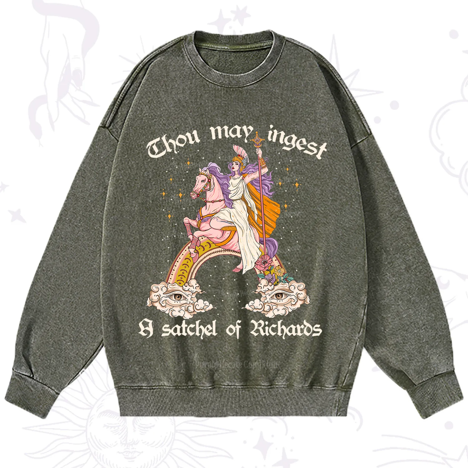 Purplehecate Thou may ingest a satchel of Richards Washed Sweatshirt