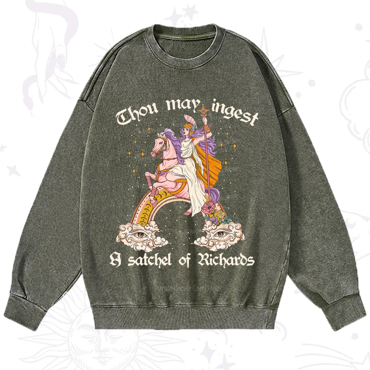 Purplehecate Thou may ingest a satchel of Richards Washed Sweatshirt
