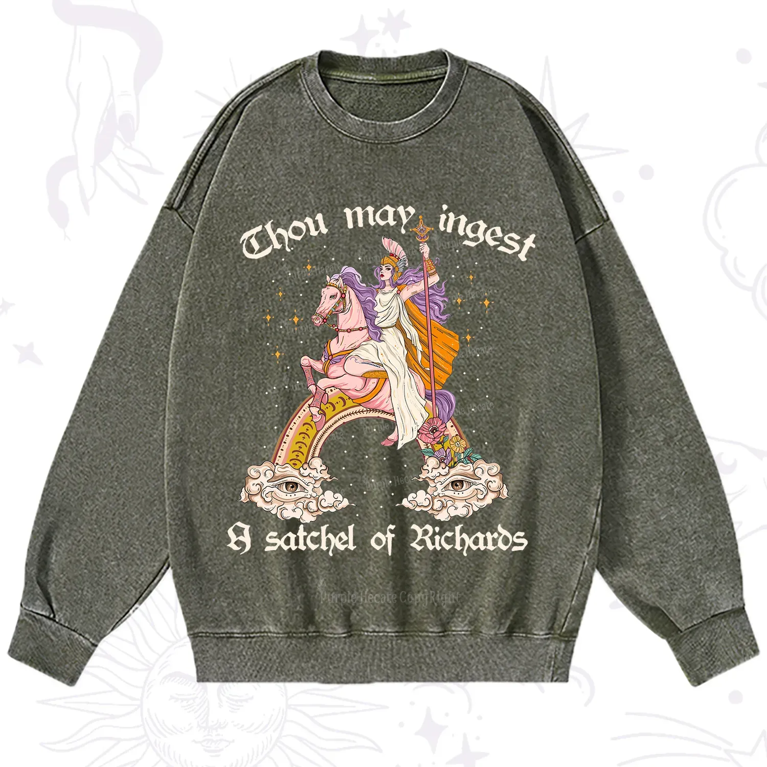 Purplehecate Thou may ingest a satchel of Richards Washed Sweatshirt