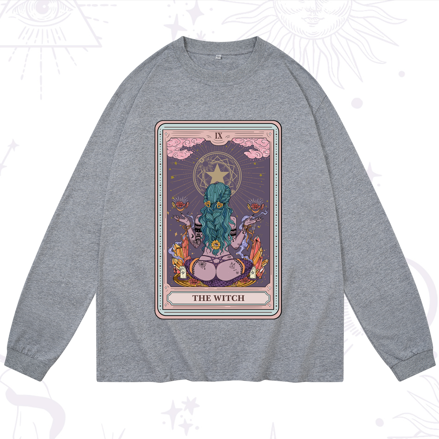Purplehecate The Witch Tarot Card Long Sleeve T-Shirt