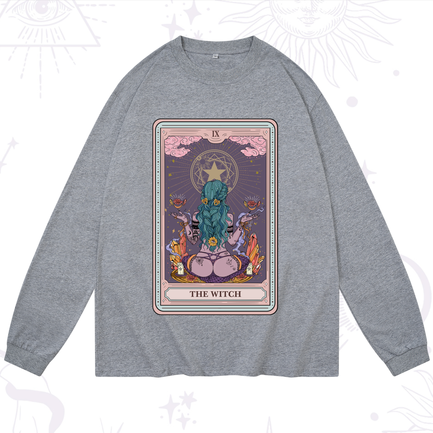 Purplehecate The Witch Tarot Card Long Sleeve T-Shirt