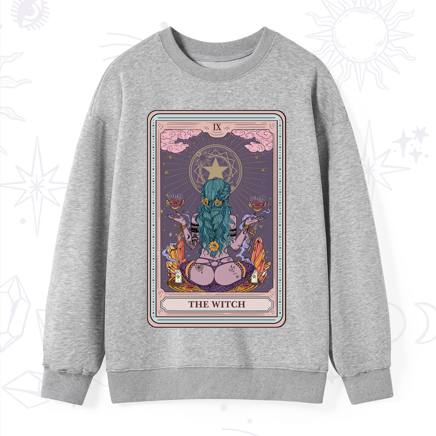 Purplehecate The Witch Tarot Card Sweatshirt