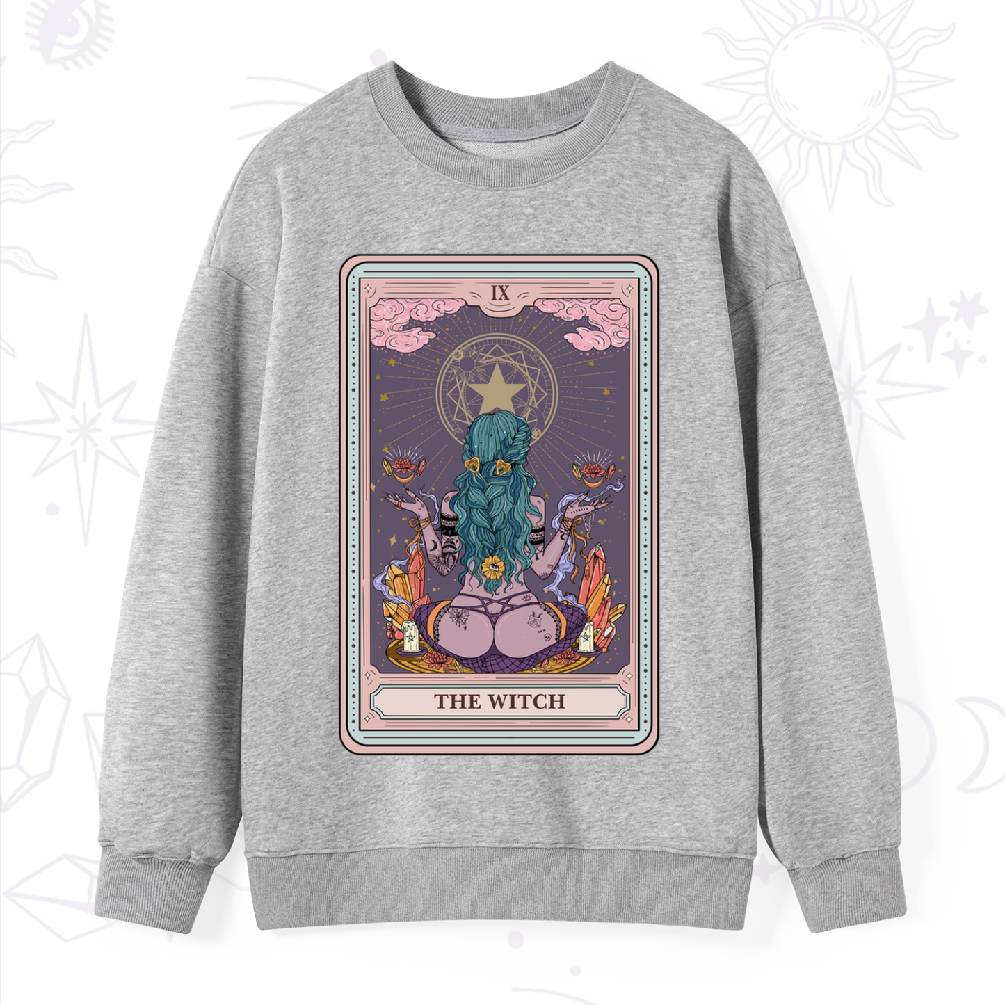 Purplehecate The Witch Tarot Card Sweatshirt