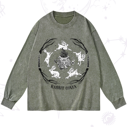 Purplehecate Rabbit Coven Washed Long Sleeve Shirt