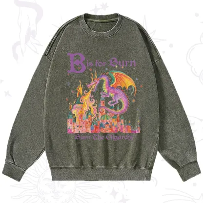 Purplehecate Burn The Oligarchy Washed Sweatshirt