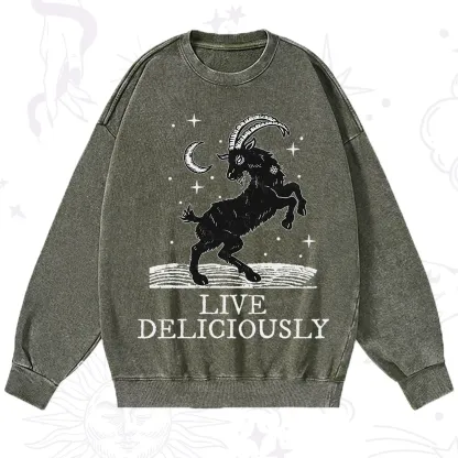 Purplehecate Live Deliciously Washed Sweatshirt