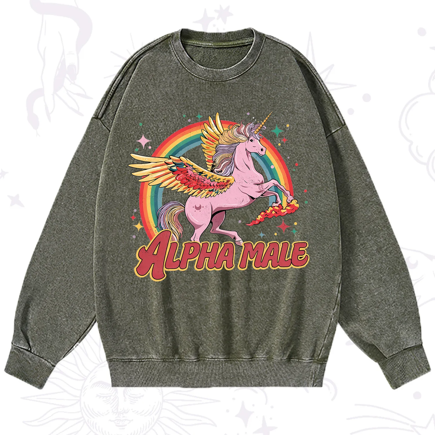 Purplehecate Alpha Male Washed Sweatshirt