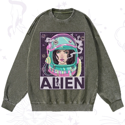 Purplehecate Galactic Encounter Washed Sweatshirt