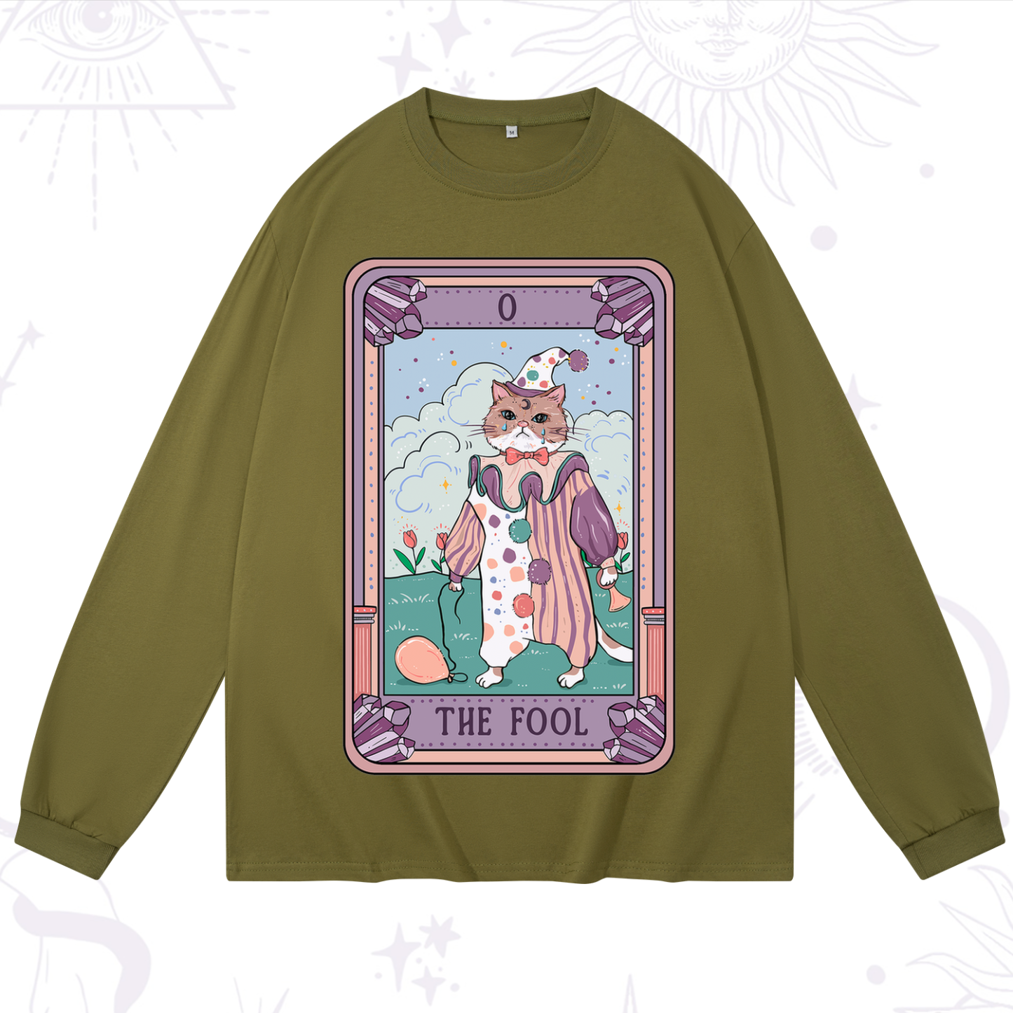 Purplehecate The Fool Tarot Card Long Sleeve T-Shirt