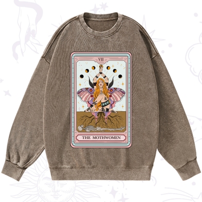 Purplehecate The Mothwomen Tarot Washed Sweatshirt