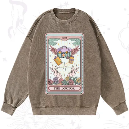 Purplehecate The Doctor Tarot Washed Sweatshirt